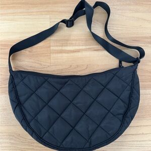 Uniqlo Black Quilted Crossbody Bag